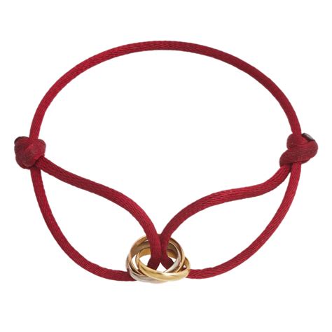 cartier string bracelet|cartier trinity bracelet red ribbon.